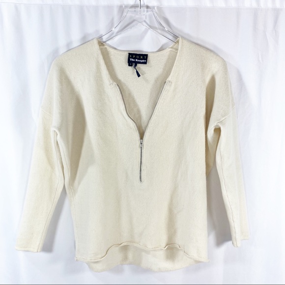 The Kooples Sweaters - The Kooples Sport Cashmere Mix Zip Top